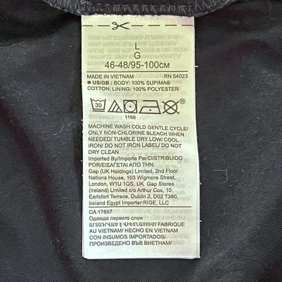 Banana Republic Short Sleeve Supima Wrap Tee Navy L - Picture 5 of 7